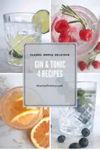 Gin and Tonic Drinks Four different ways