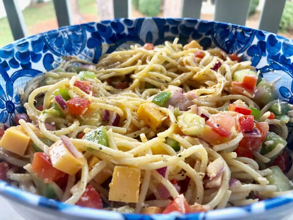 Final product of the Spaghetti Salad.