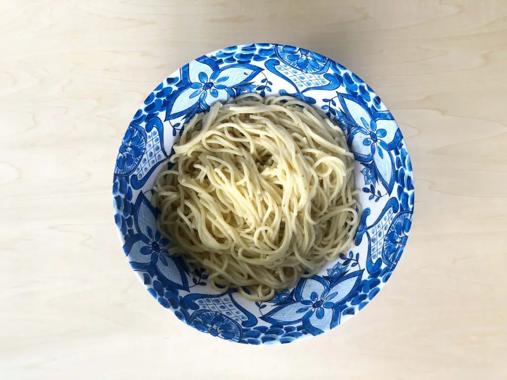 Spaghetti Salad with only the dressing.